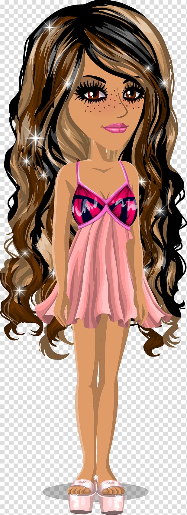 MovieStarPlanet Girl Love Hair coloring, VIP transparent background PNG clipart