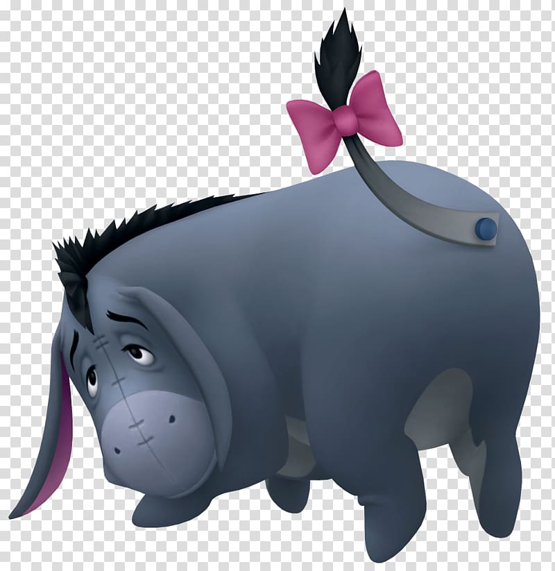 Winnie the Pooh Eeyore, Eeyore Kingdom Hearts II Winnie the Pooh Piglet Tigger, Eeyore Winnie the Pooh transparent background PNG clipart