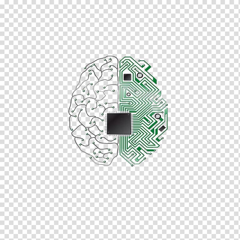 green and white brain circuit illustration, Brain Electronic circuit Central processing unit Integrated circuit Printed circuit board, Brain chip transparent background PNG clipart