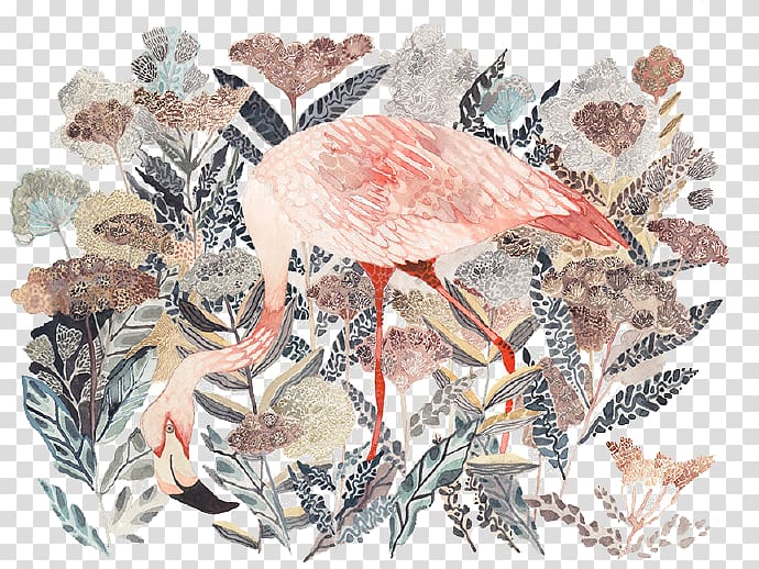 United States Artist Watercolor painting, Cartoon grass flamingo transparent background PNG clipart
