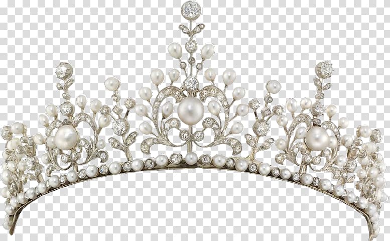 white pearl crown, Tiara Pearl Diamond Necklace Crown, diamond transparent background PNG clipart