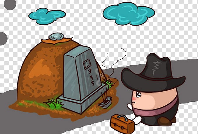 Qingming Sembahyang Kubur Cartoon , Cartoon grave transparent background PNG clipart