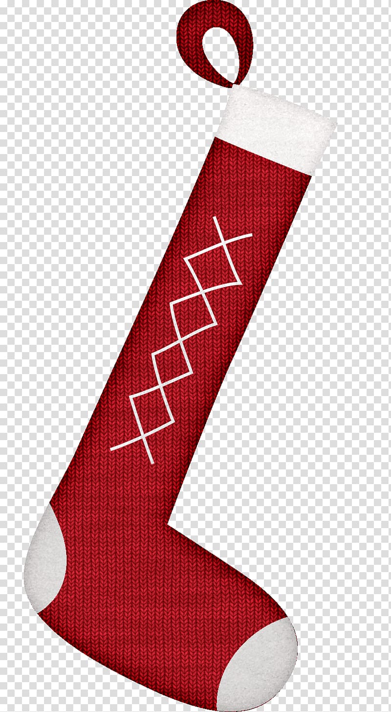 Christmas ing Sock, Red Christmas socks transparent background PNG clipart