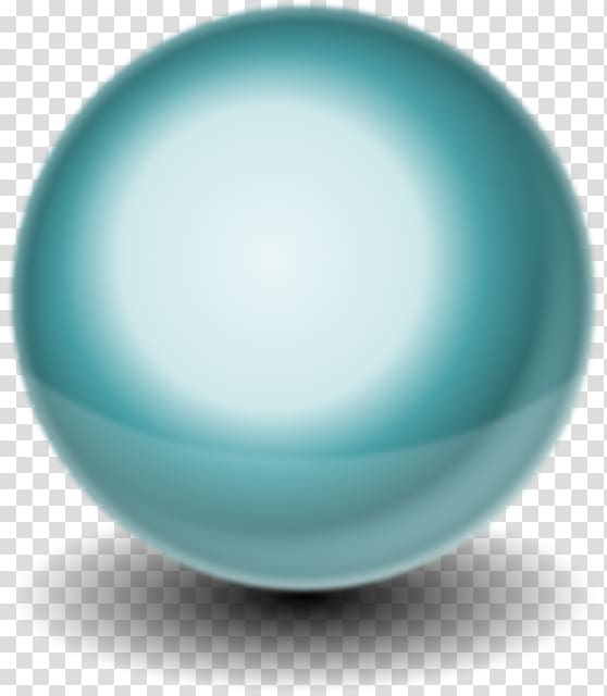 Sphere 3D computer graphics Three-dimensional space , turquoise transparent background PNG clipart