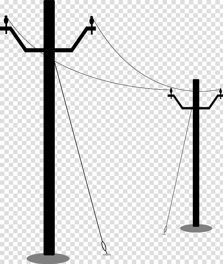 Utility pole Electricity Overhead power line , Electric Line transparent background PNG clipart