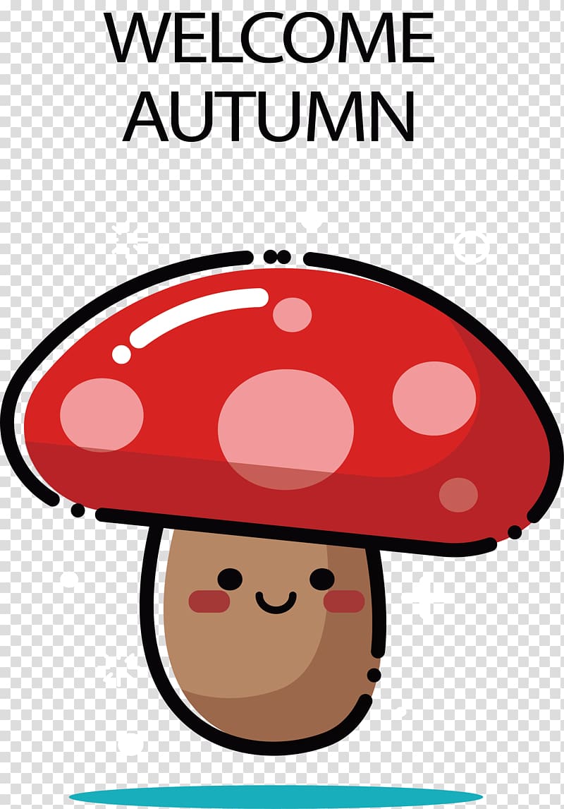 Autumn Mushroom, Welcome the autumn cartoon mushroom transparent background PNG clipart