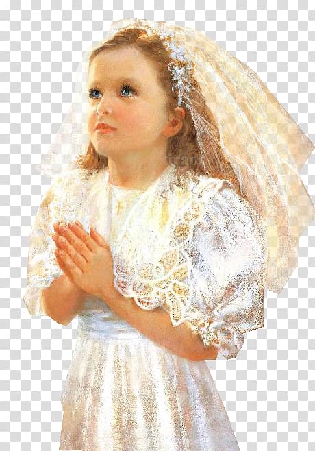 Bible First Communion Eucharist Child, communion girl transparent background PNG clipart