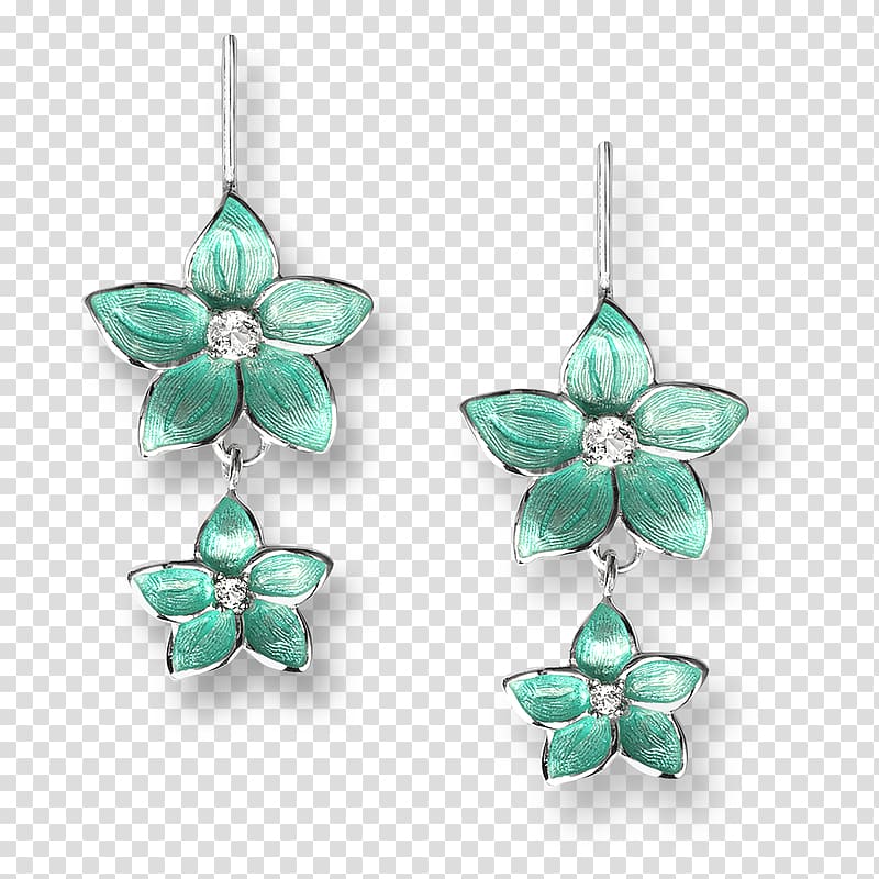 Earring Emerald Jewellery Vitreous enamel Silver, Turquoise Wedding Rings Handcrafted transparent background PNG clipart