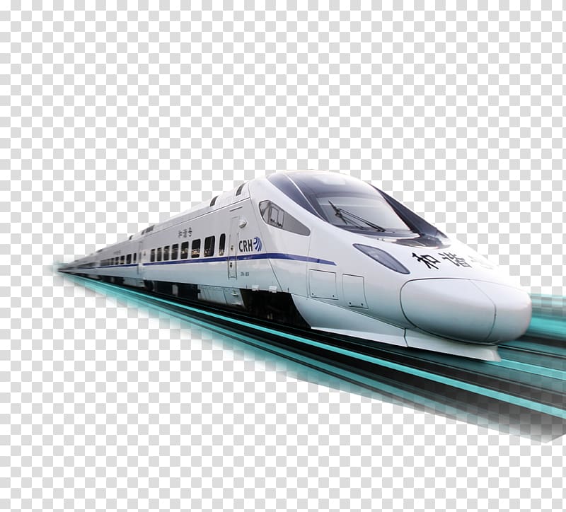 white passenger train , China Train Rail transport High-speed rail Industry, subway transparent background PNG clipart