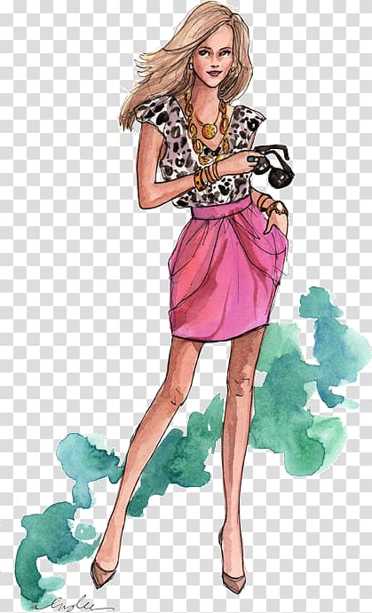 Fashion illustration Drawing Fashion design, model transparent background PNG clipart