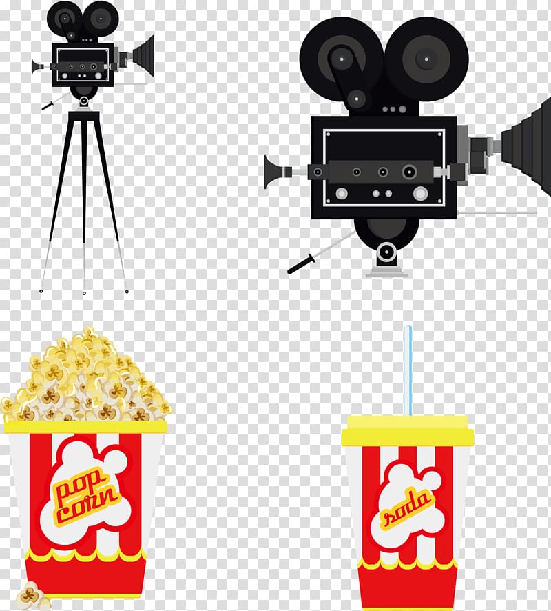 Popcorn Cinema Computer file, camera popcorn and drinks transparent background PNG clipart