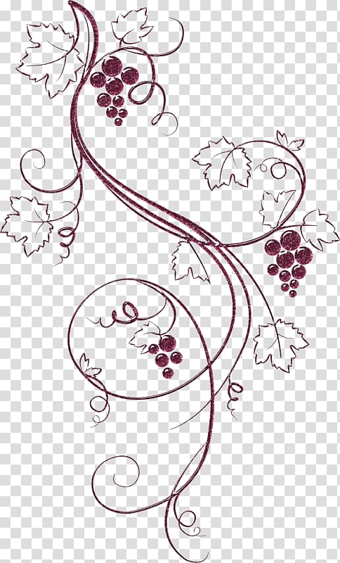 Common Grape Vine Wine Drawing , grapes sketch easy transparent background PNG clipart