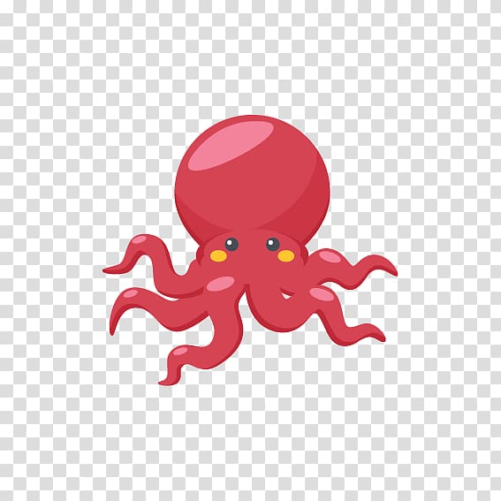 red octopus , Octopus Directory File manager Icon, Creative octopus transparent background PNG clipart