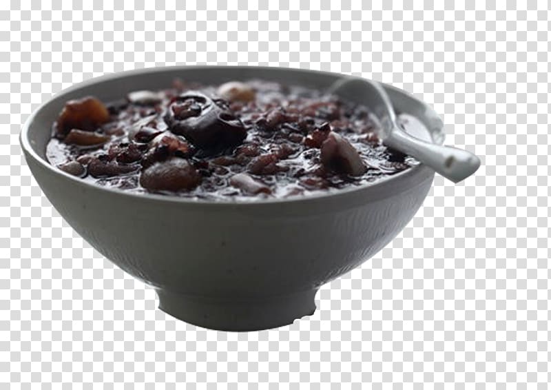 Laba congee Rice and beans Porridge Food, Black beans and rice porridge transparent background PNG clipart