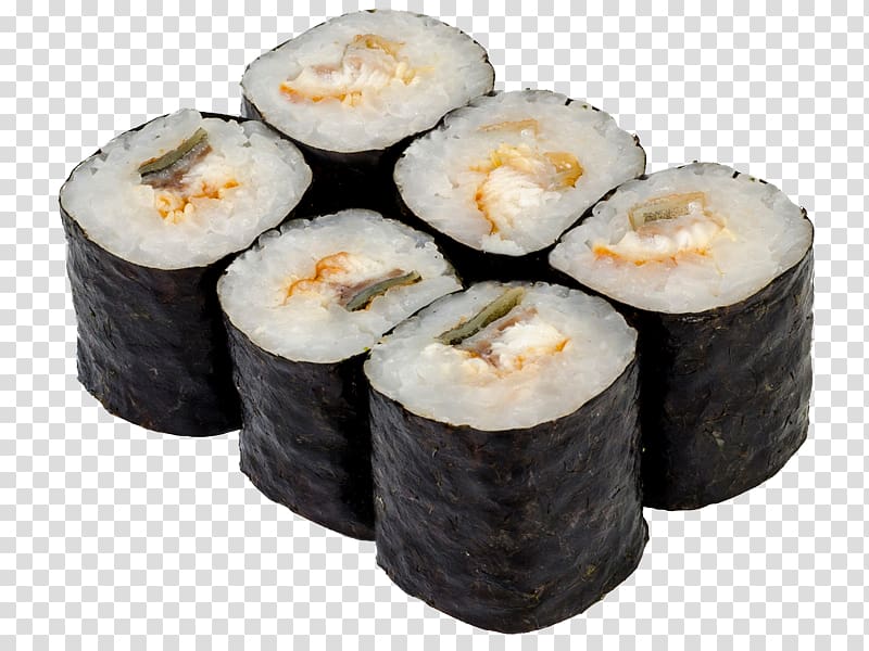 California roll Makizushi Gimbap Unagi Sushi, sushi transparent background PNG clipart