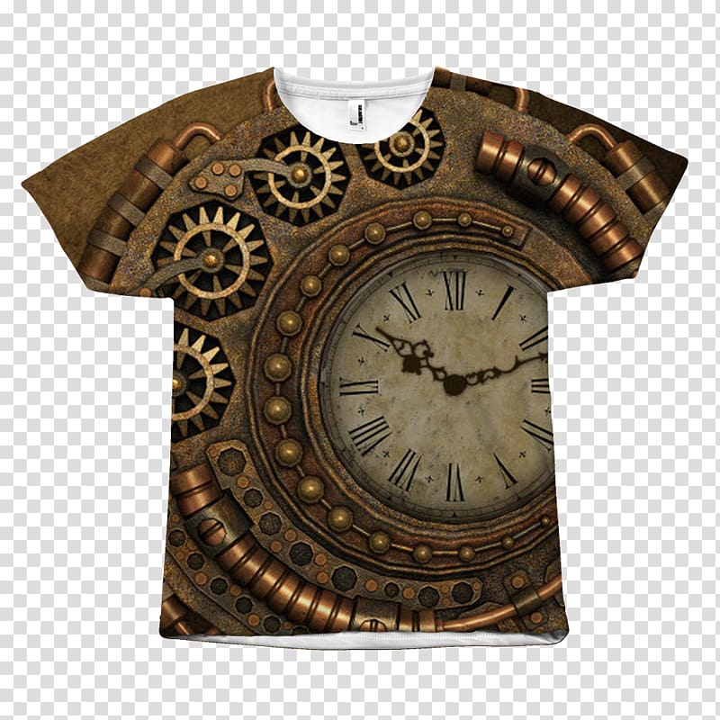 T-shirt Clockwork Steampunk Gear, T-shirt transparent background PNG clipart