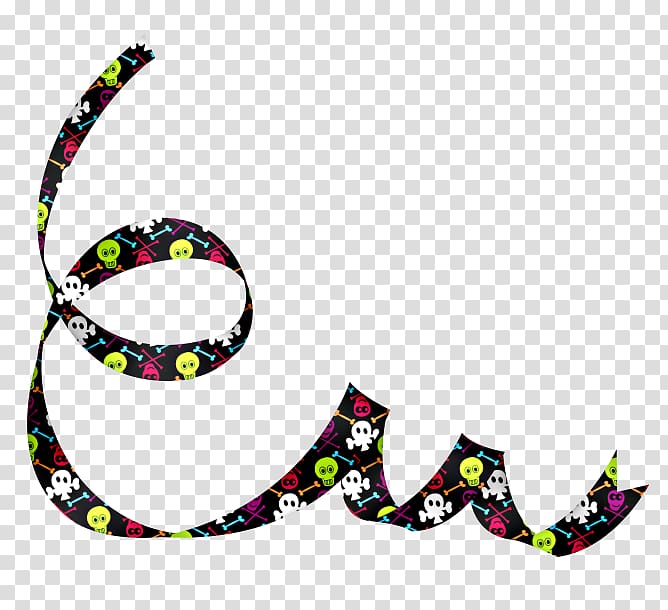 Black ribbon , Creative Halloween black ribbon transparent background PNG clipart
