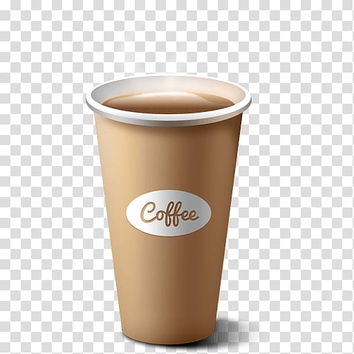 brown disposable cup filled with coffee, Coffee cup Paper cup Tea, Cup transparent background PNG clipart