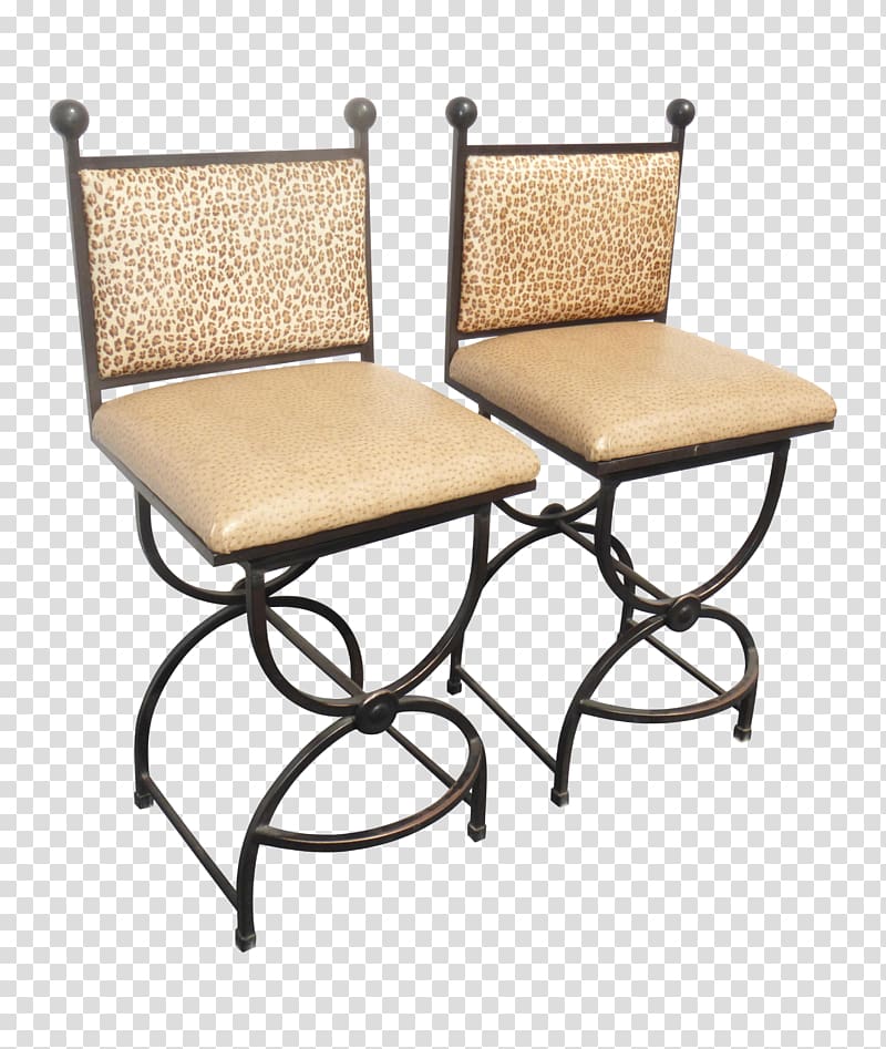 Bar stool Chair Wrought iron, iron stool transparent background PNG clipart