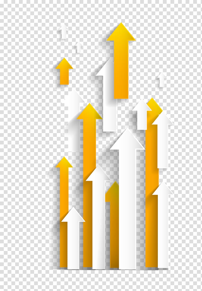 yellow and yellow arrow , Arrow Euclidean Icon, yellow up arrow set transparent background PNG clipart