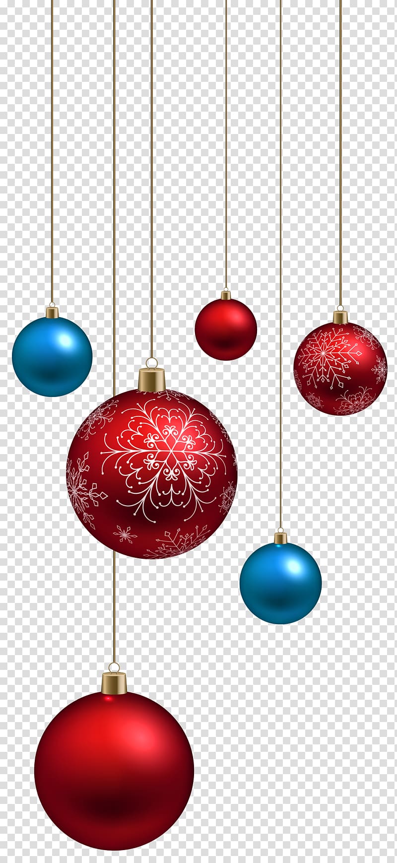 red and blue baubles, Santa Claus Christmas ornament , Red and Blue Christmas Balls transparent background PNG clipart