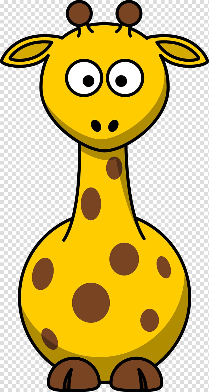 Giraffe Cartoon , Yellow Animal transparent background PNG clipart