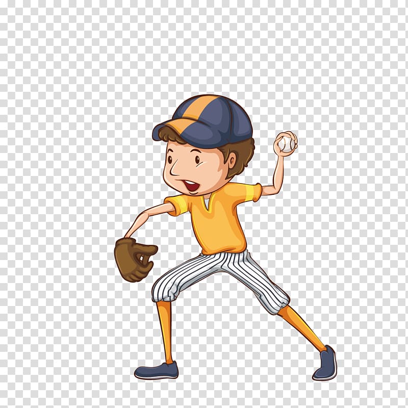 playing baseball cartoon
