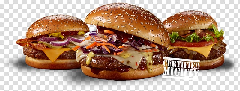 Slider Cheeseburger Hamburger Angus cattle Whopper, others transparent background PNG clipart