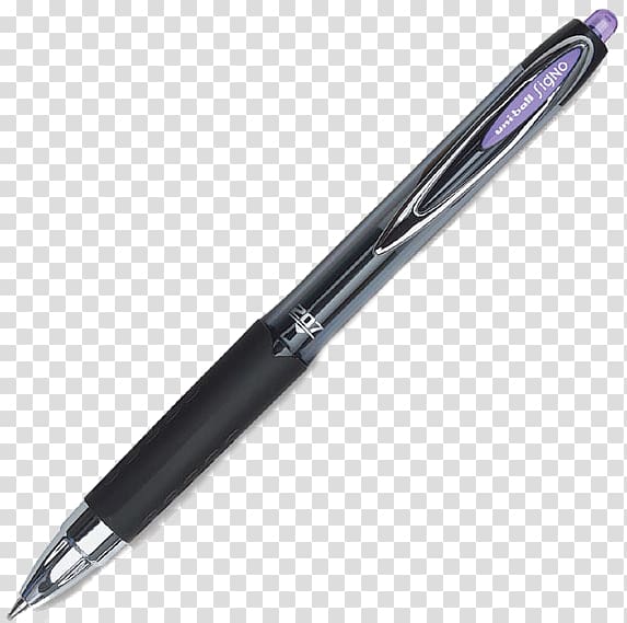 black and purple Sino click pen illustration, Gel pen Ballpoint pen Paper Rollerball pen, pen transparent background PNG clipart