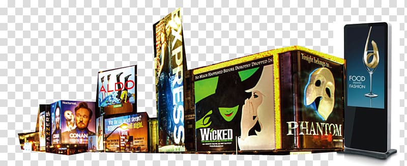 Broadway New York City Advertising Yesup Media Inc. Theatre, outdoor advertising transparent background PNG clipart