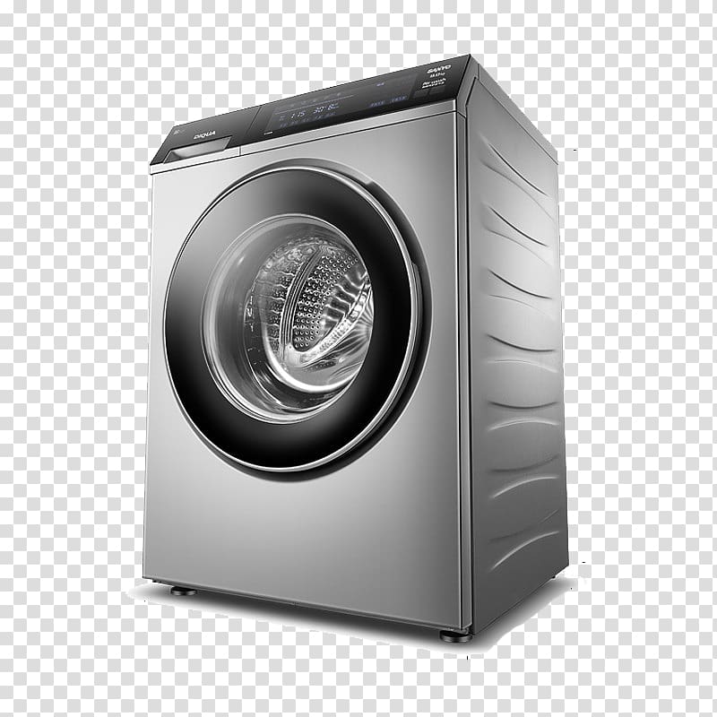 Washing machine Laundry, Silver grey washing machine transparent background PNG clipart