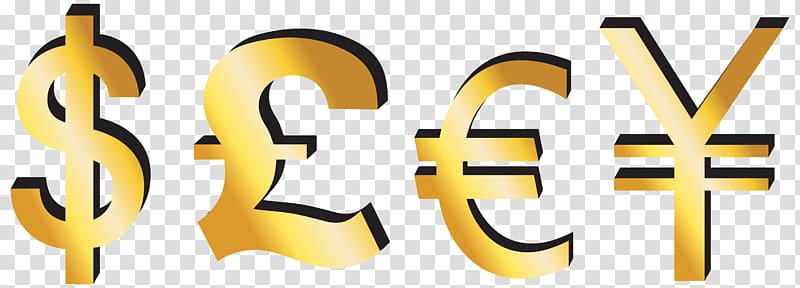 Euro Pound sterling Currency symbol Yen sign Dollar sign, dollar transparent background PNG clipart