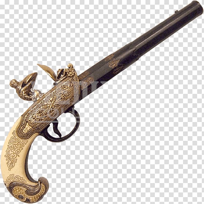 18th century Flintlock Pistol Blunderbuss Firearm, weapon transparent background PNG clipart