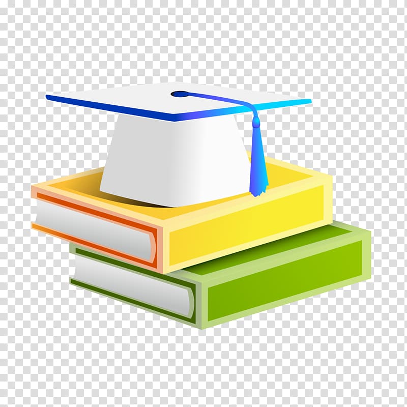 Bachelors degree Academic degree Book Designer, Bachelor cap and books transparent background PNG clipart