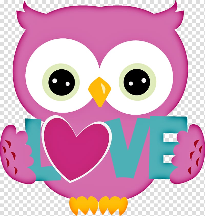 Owl Valentine\'s Day Heart , show transparent background PNG clipart