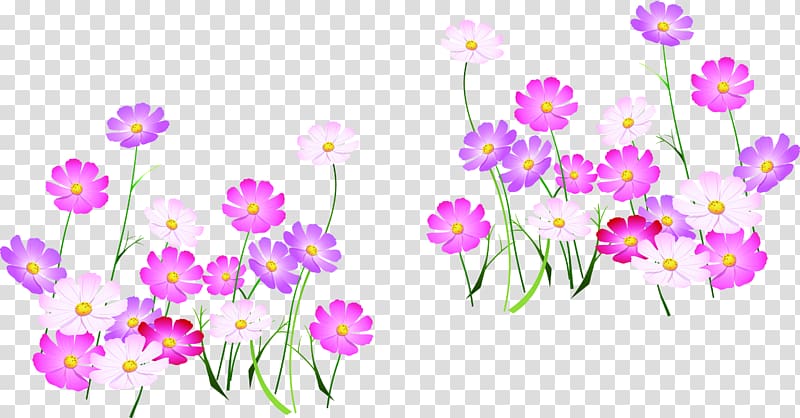 Floral design Flower Illustration, Painted pink flowers autumn sea transparent background PNG clipart