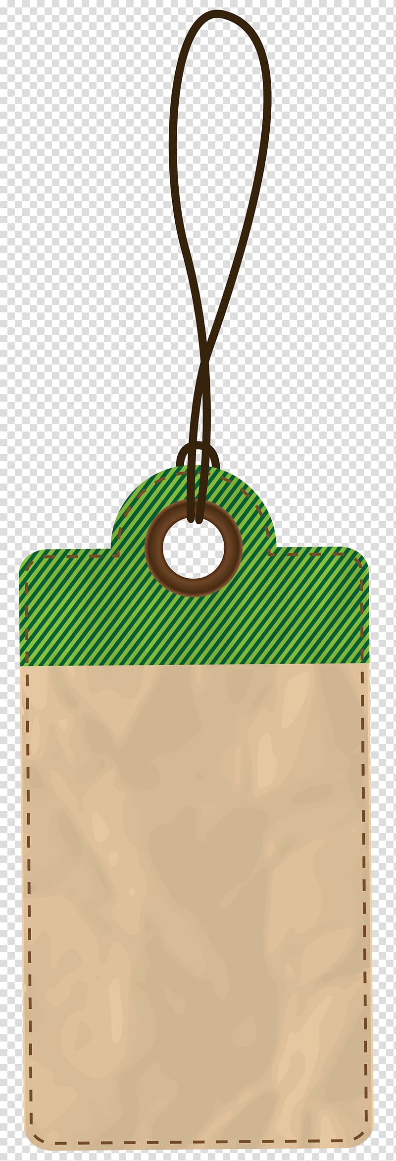 green and brown pouch keychain, Price , Empty Price Tag transparent background PNG clipart
