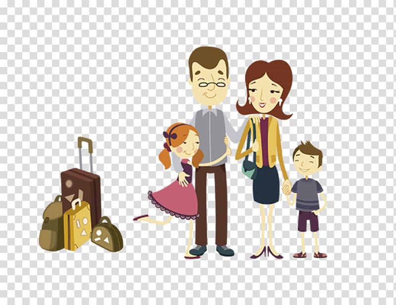 Family Drawing Pinta Child, Cartoon family travel transparent background PNG clipart