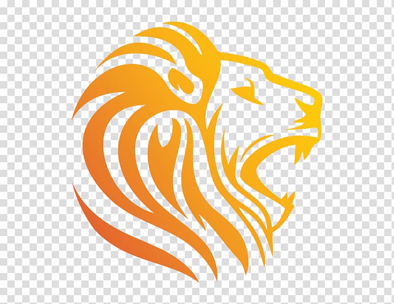 yellow lion paint , Lion Logo Symbol , lion transparent background PNG clipart