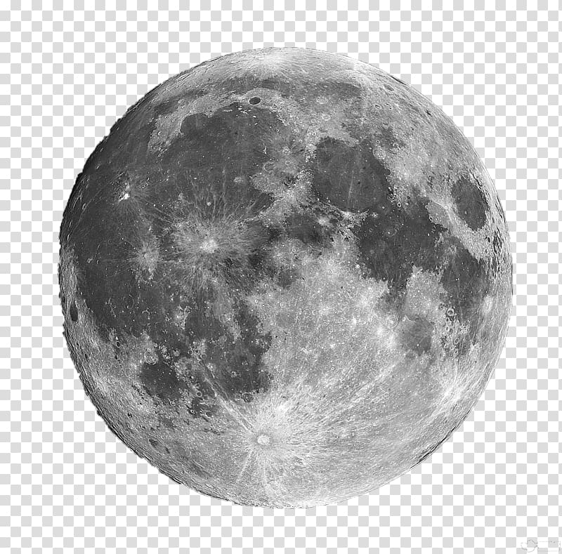 grayscale of moon, Supermoon Full moon Lunar eclipse Solar eclipse, Suspension Moon transparent background PNG clipart