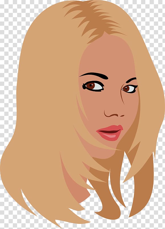 Blond Woman Girl , beauty face transparent background PNG clipart