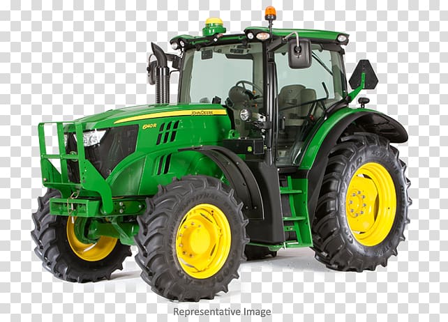 John Deere Tractor Row crop Agriculture Heavy Machinery, tractor transparent background PNG clipart