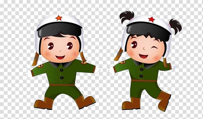 Cartoon, Cartoon military coat for men and women transparent background PNG clipart