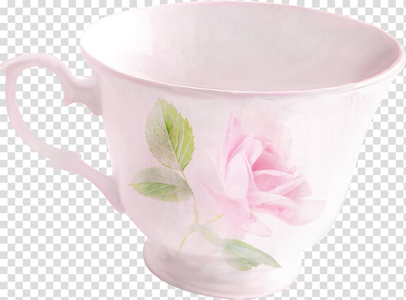 Flower Cup Printing Glass, Mosaic print decorative cup transparent background PNG clipart