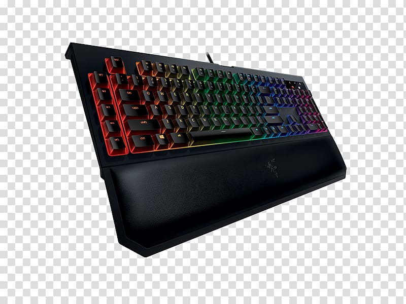 Computer keyboard Razer BlackWidow Chroma V2 Razer Inc. Gaming keypad RGB color model, Wrist Rests transparent background PNG clipart
