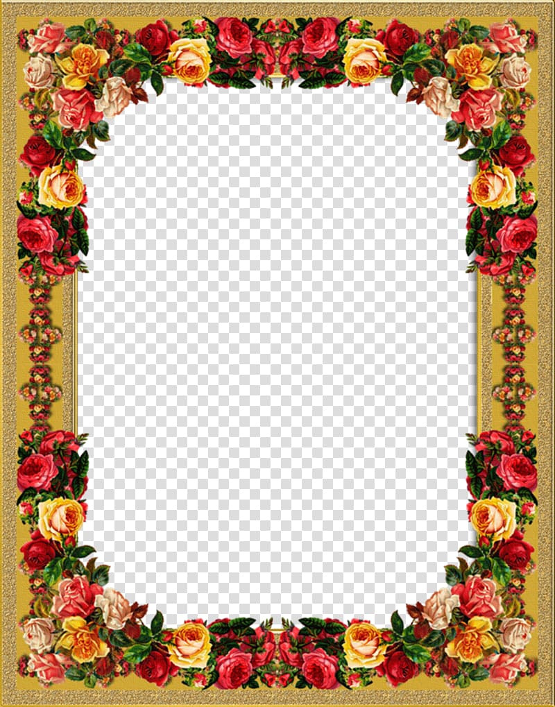Frames, Vintage Rose Frame transparent background PNG clipart