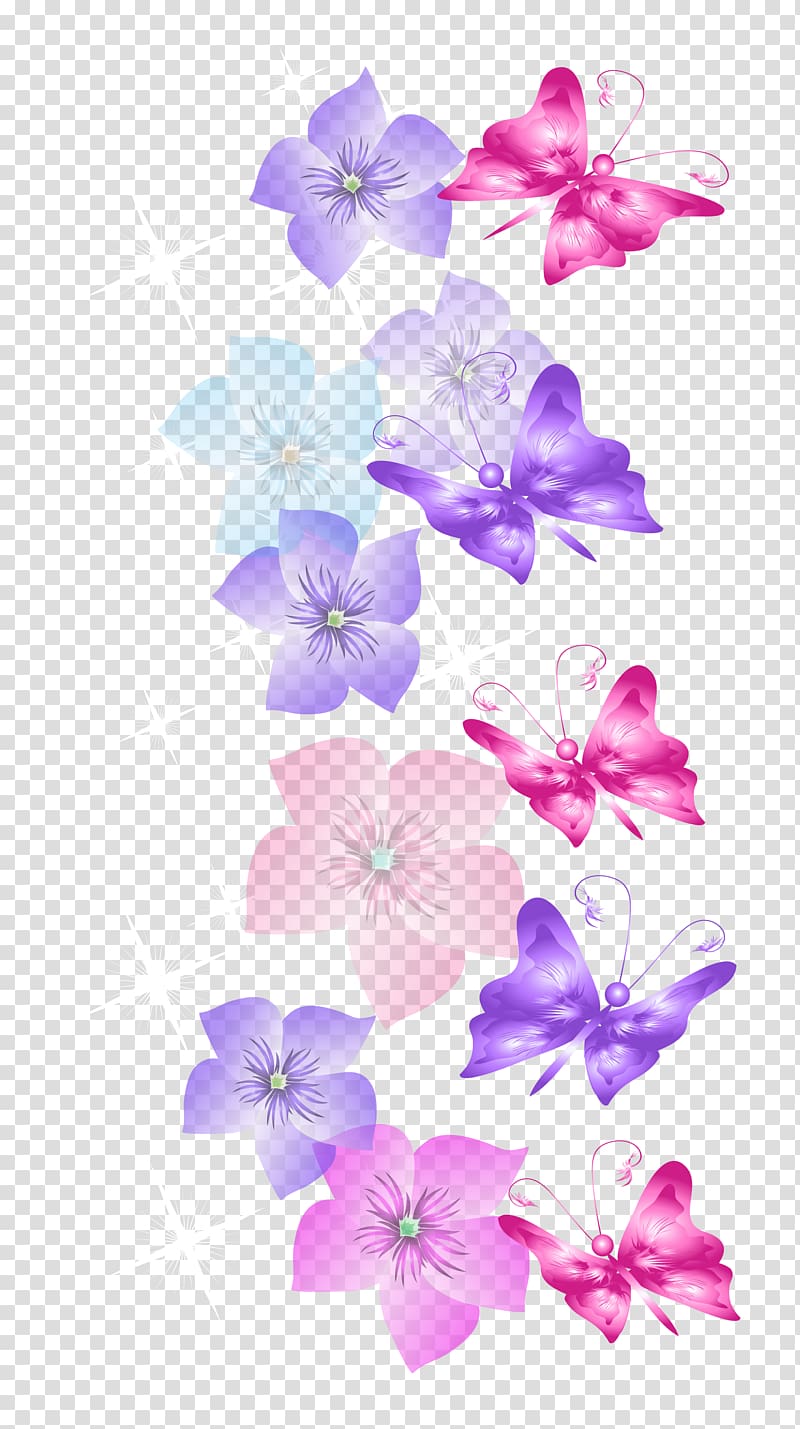 Butterfly Flower Desktop , floral transparent background PNG clipart