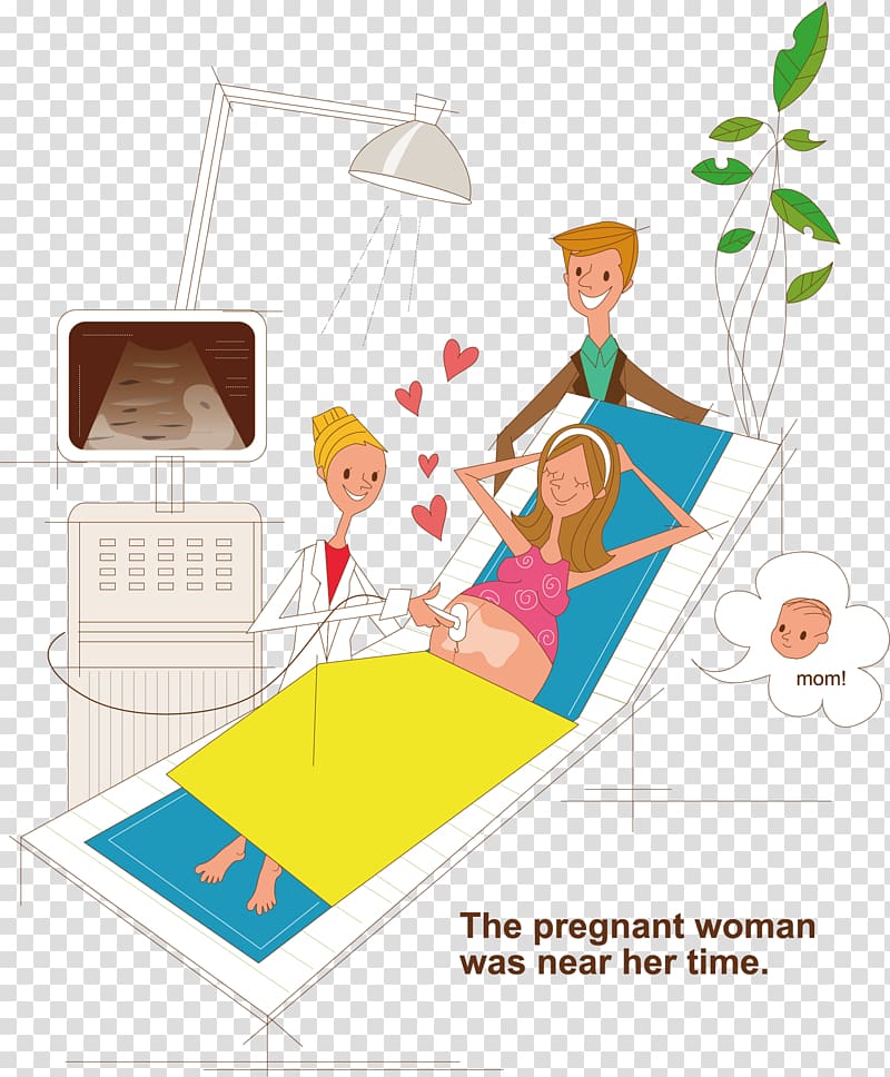 Husband Wife Childbirth Woman, pregnant women check transparent background PNG clipart