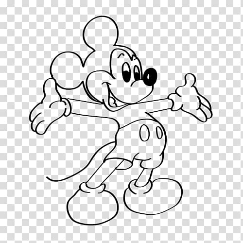 Mickey Mouse Minnie Mouse Drawing Line art Cartoon, mickey mouse transparent background PNG clipart
