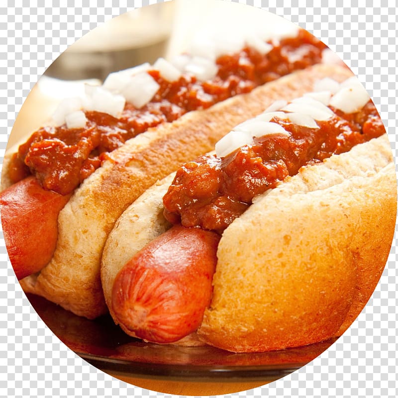Chili dog Hot dog Cuisine of the United States Bratwurst Full breakfast, hot dog transparent background PNG clipart
